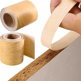 50mm Wide x 5 Metres Real Maple Iron-On Edging,2 Pcs Pre-Glued Wood Veneer Tape,Pre-glued Veneer Roll,Cover the Edge of a Standard MDF Panel,for Edging Tape/Banding/Cabinet/Shelving/Furniture