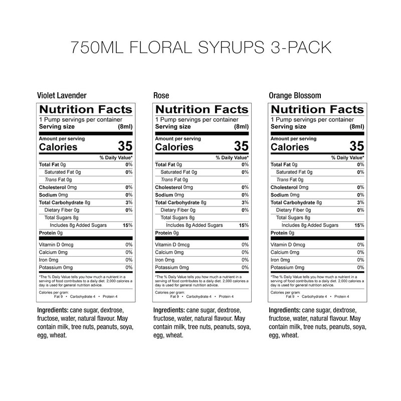 Amoretti - Floral Syrups 3 Pack