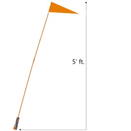 Trademark Innovations Bicycle Safety Flag 5'. Safety Flag with Bicycle Mounting Bracket