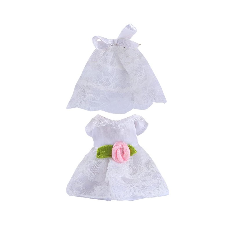 E-TING Wedding Set Beautiful Gown White Bride Dress with Veil