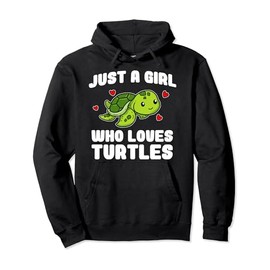 Just A Girl Who Loves Turtles Cute Sea Turtle Costume Pullover Hoodie