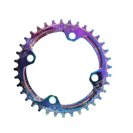 DJC Bike Chainring 104BCD Round 30t 32t 34t 36t 38t 40t 42t 44t 46t 48t 50t 52t Tooth Narrow Wide 7/8/9/10/11/12 Speed Ultralight MTB Mountain Bike 104 BCD Chainwheel,03# Round Oilsick,32T