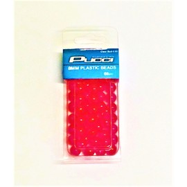 Pucci CRB-8 Beads 60 Pack Clear/Red, 8mm