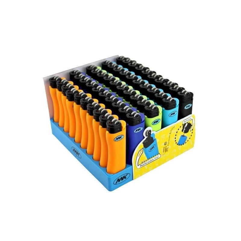 MK 50-PACK MK Grip Pro Refillable Butane Pocket Lighter (703335)