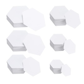 sourcing map 600 Count Hexagon Paper Piecing Paper for Quilting, 0.5 0.75 1 1.25 1.5 2 Inches English Paper Piecing Template, Foundation Paper Pieces Patchwork Supplies for Sewing DIY Craft