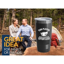 Tuba Black Edition Viking Tumbler 20oz - making big sound - Music instrument valves and wide conical bore