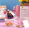 Tuanse 100 Pcs Acrylic Box with Lid Clear Small Acrylic