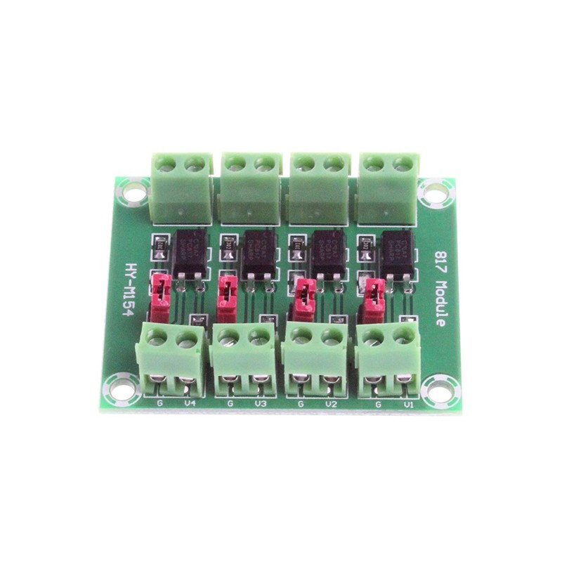 DollaTek PC817 4-Channel Optocoupler Isolation Board Voltage Converter Adapter Module