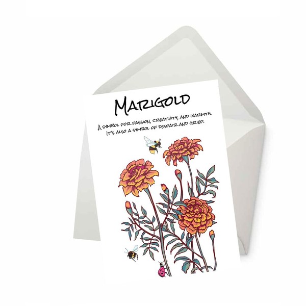 PICTURE THIS PRINTS Friendly Marigold Birth Flower, Marigold Birth Flower