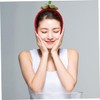 Beavorty 2pcs Cute Strawberry Headband Wristband Set for Face Washing