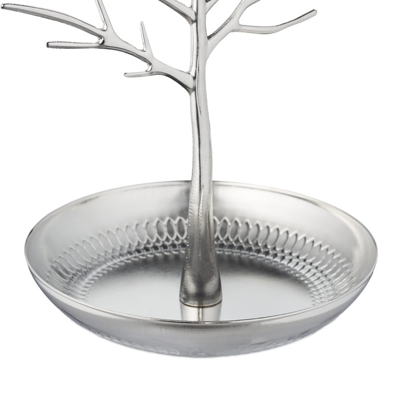 Relaxdays Jewellery Tree, Stand with Tray, H x W x