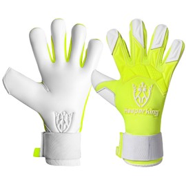 Keeperking GladiatorKing Negative Cut Professional Men's Goalkeeper Gloves with Professional Extreme Grip 4 mm (8, G-Blue/White)