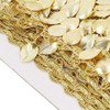 Gold Leaf Garland 10 Yards Sparkling Metal Leaf Ribbon Trim