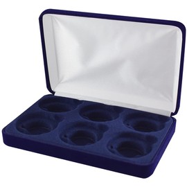 Guardhouse Caja de regalo de terciopelo azul para seis cápsulas grandes/Air Tite "H"