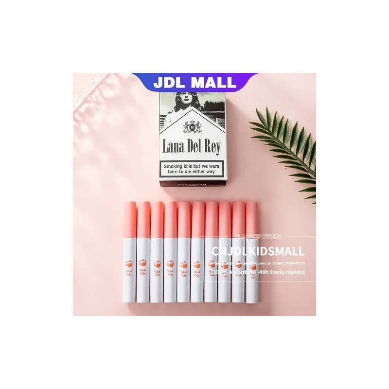 10pcs Labiales Lana Del Rey Juego De Lápiz Labial Mate