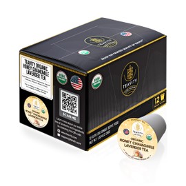 Organic Chamomile and Lavender Tea Pods for Keurig - Decaf Herbal Tea for Keurig K Cups - Honey Chamomile Lavender by Teavity (12 Tea Pods)