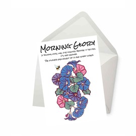 PICTURE THIS PRINTS Rude Morning Glory Birth Flower, Morning Glory Birth Flower Meaning Greeting Card, Sarcastic Birthday Card, Floral Botanical September Birthday Wishes, Comes with Envelope (5x7”)