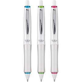 PILOT Dr. Grip PureWhite Refillable & Retractable Ballpoint Pen, Medium Point, with Assorted Color Accents, Black Ink, 3-Pack (14631)