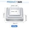 uxcell 6Pcs Post Base Cover, 3"x3" (Internal Size 1.2"x1.2") Metal