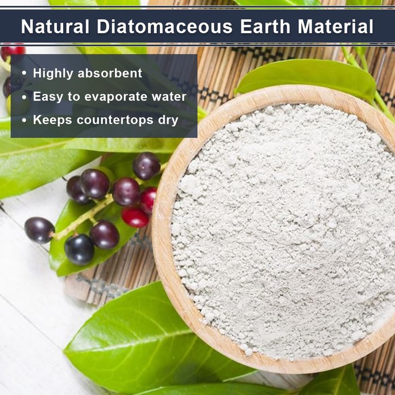 Pack of 5 Water-Absorbent Stone, Drying Stone, Diatomite, Soap Dish
