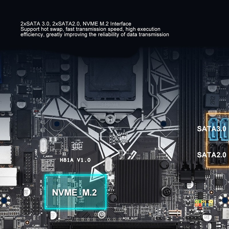 H81A Motherboard Professional Supports LGA 1150 Pins DDR3 Desktop Motherboard