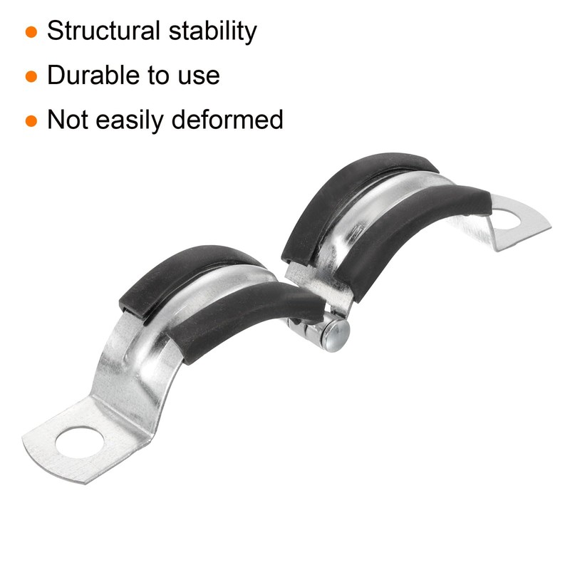 sourcing map 8Pcs Split Ring Hanger Pipe Strap Fit for