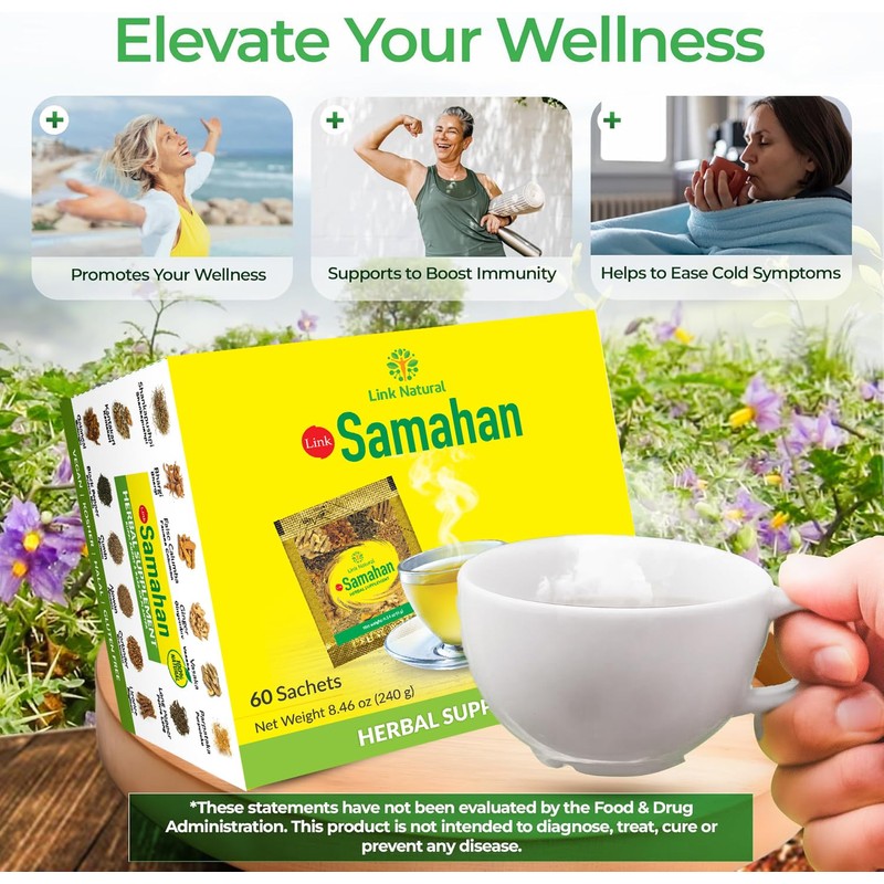 SAMAHAN Ayurvedic Herbal Tea Packets - Sri Lankan Ceylon Blend