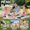 MUGINYU 80"x80"Picnic Beach Blanket Waterproof -Extra Large Outdoor SandProof,3-Layer Fabric