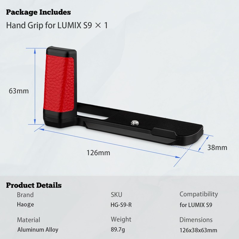 Haoge Handle for Panasonic LUMIX S9 Camera Body S9K L-Shape