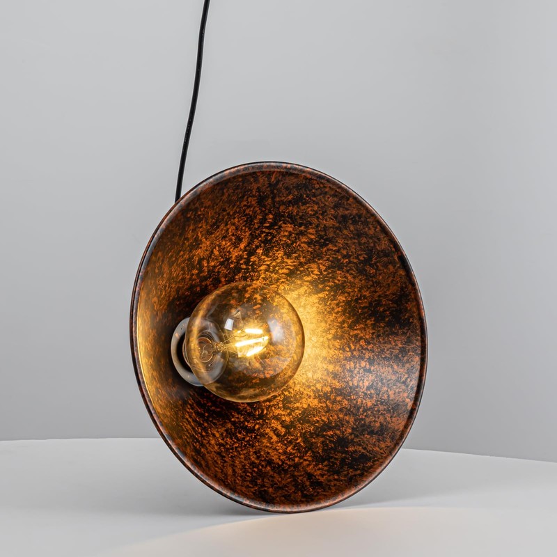 Lingkai 13.77" Farmhouse Pendant Light, Rustic Pendant Light Fixture Hanging