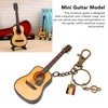 Mini Guitar Model Keychain Function Smoothing Wood Rich Details Miniature