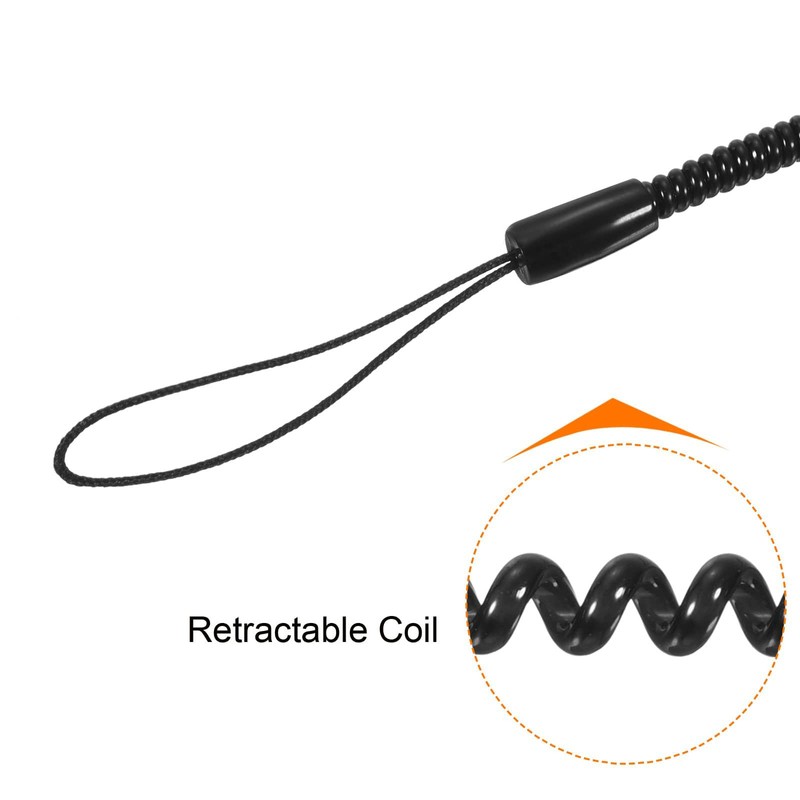 TA-VIGOR 5Pcs Elastic Tether Lanyard, 3.7mm Dia x 270mm Retractable