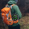 SWYSGS Pack of 18 Multicolour Mini Survival Compass Outdoor Camping