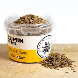 Nature Kitchen Cumin Seed White 50G Pot Of Seasoning Spices And Herbs. Gluten-Free and Vegan, Everyday Cooking Blends For Marinades, Sauces, Frying, Baking Or Grilling