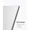 NEZZOE Rectangular Makeup Mirror for Desk, 12 inch Aluminum Table