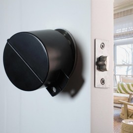 Posnaland Bedroom Door Locks, Portable Door Locks, and Child Protection Door Handles (Without Padlocks) to Prevent Rotation and Operation of The Door Handles and Entry into The Keyhole. (Dark Black)