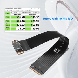 GINTOOYUN PCI-E4.0 M.2 NVME to Oculink SFF-8611/8612 Adapter Cable M.2 M-Key 2280 NGFF to Oculink SFF-8611 SFF-8612 Female Host Cable for Laptops,eGPU,etc(6.89 Inch)