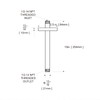 OFFO Shower Arm with Flange, 10 in Ceiling Mount Replacement