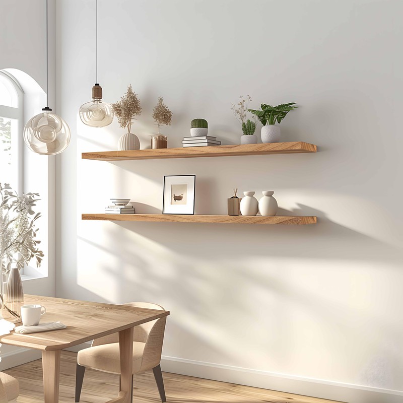 GXYAWPJ 48 Inch Floating Shelves for Wall Rustic Light Wood