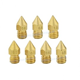 Brass Nozzle Extruder Print Head Nozzle for 3D Printer Accessory 0.5mm GD15325 100ea