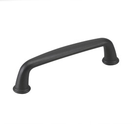Richelieu Hardware - BP877900 - Traditional Metal Pull - 877A - 3 25/32 in (96 mm) - Matte Black Finish
