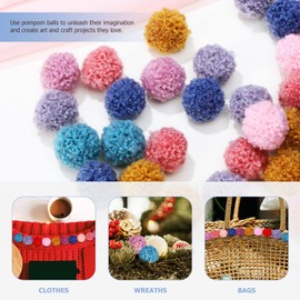 Ciieeo Pack of 200 Assorted Pom Poms Pom Poms B?lle Craft Pom Pom B?lle Colour Fuzzy Pompoms for DIY Craft Decorations