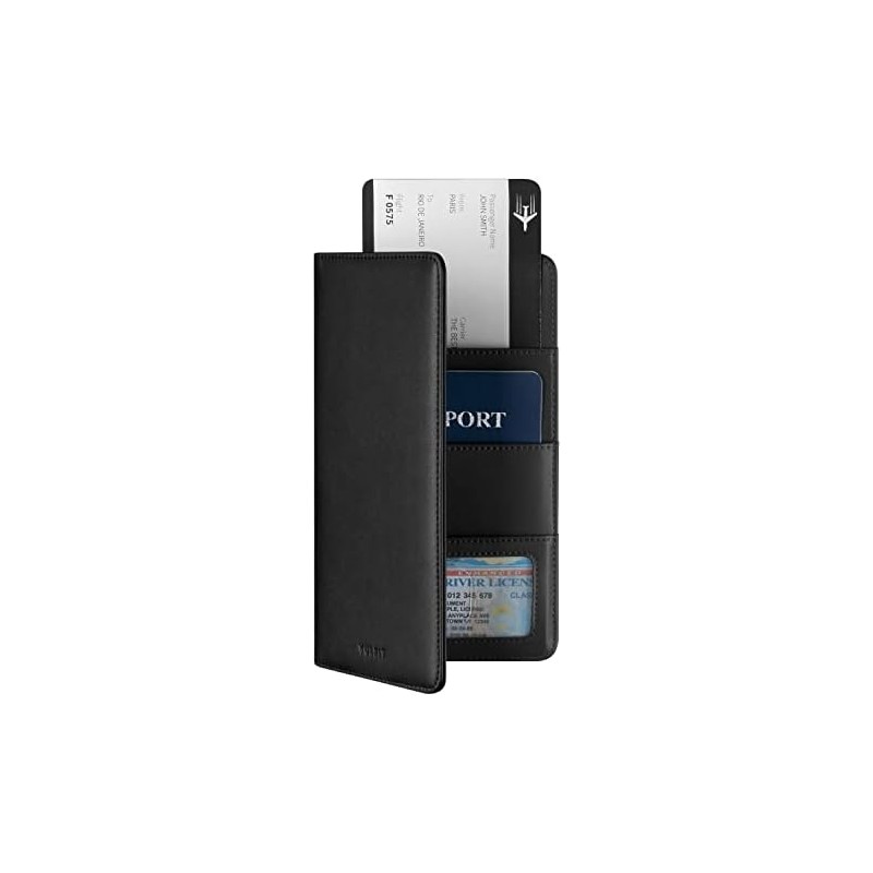 VULKIT Cartera Porta Pasaporte Billetera de Viaje con Bloqueo RFID
