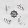 BVL Brushed Towel Hooks, Pack of 5 Wall Hooks, 304