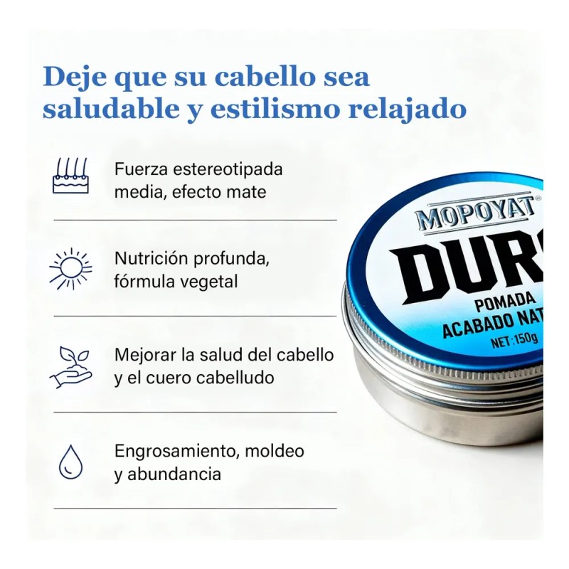 Cera Para Peinar Fijación Duradera Look Natural Anti Grasa
