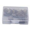 10pcs Black Silicone Double Layer Closed Domes Ear Tips with