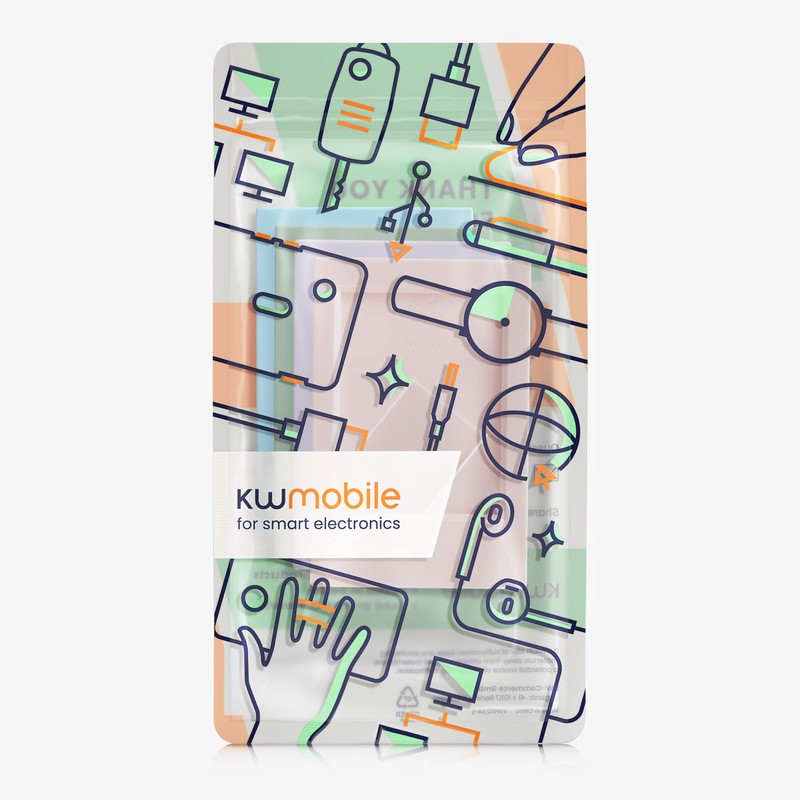 kwmobile Mini Picture Frame Set in Pink/Violet/Light Blue/Light Green -