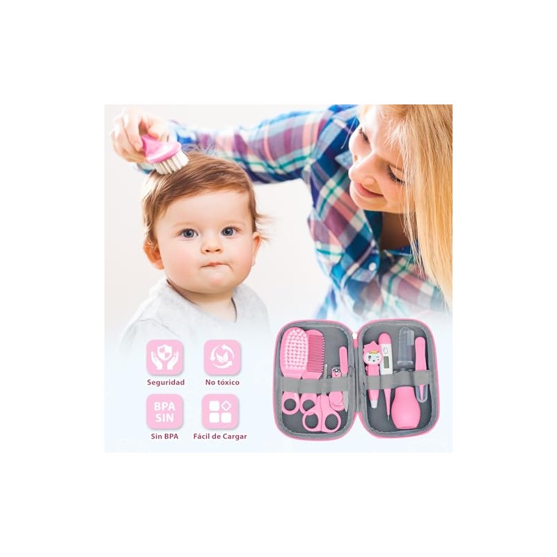 Kit de Aseo y Cuidado para Bebés, 10 Piezas Kit