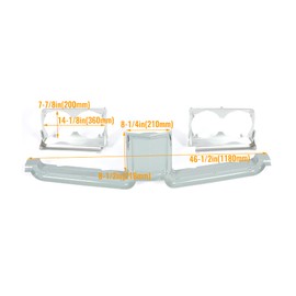 Kojem Grille Center Stone Shield + Headlamp Housing Compatible with 1971-1972 Oldsmobile 442 Cutlass Supreme F85 Vista Cruiser