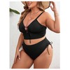 OYOANGLE Women's Plus Size 2 Piece Swimsuits Cut Out Tie